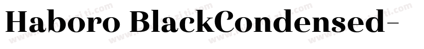 Haboro BlackCondensed字体转换